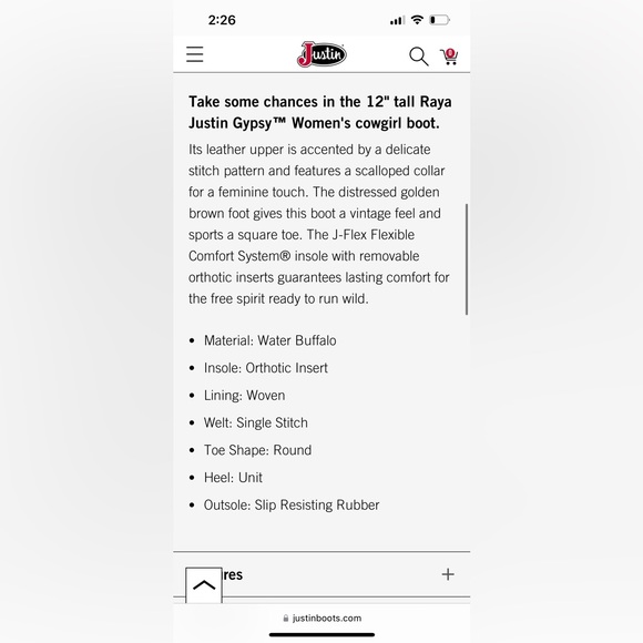 RAYA 12" WESTERN BOOT - Picture 2 of 6